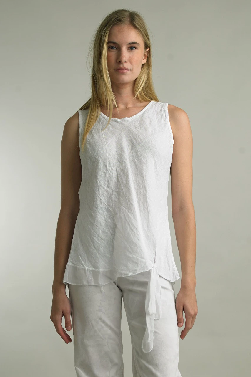 Tempo Paris Bias Linen Top Tempo Paris Bias Linen Top