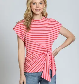 APNY Striped Cinched Waist Tee