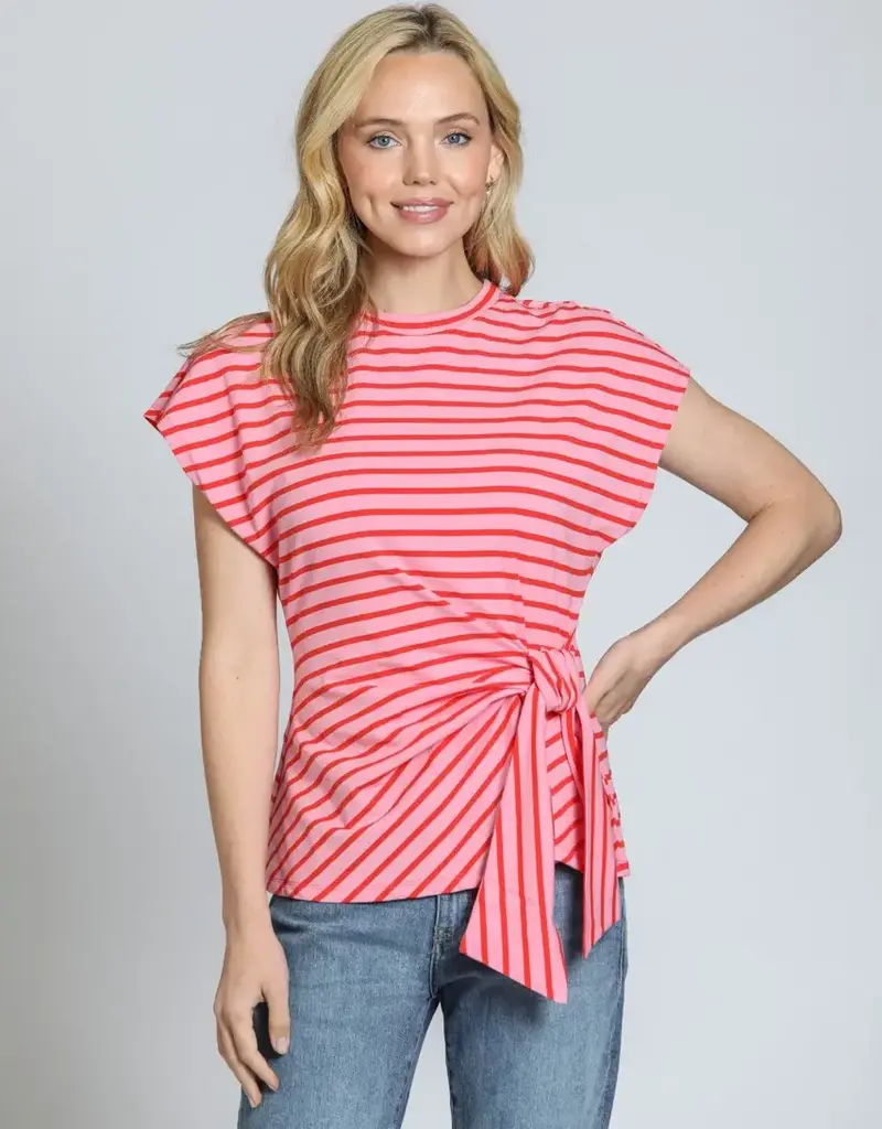 APNY Striped Cinched Waist Tee