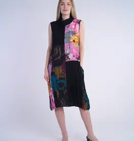 Shana Apparel Cowl Neck Crushed Dress
