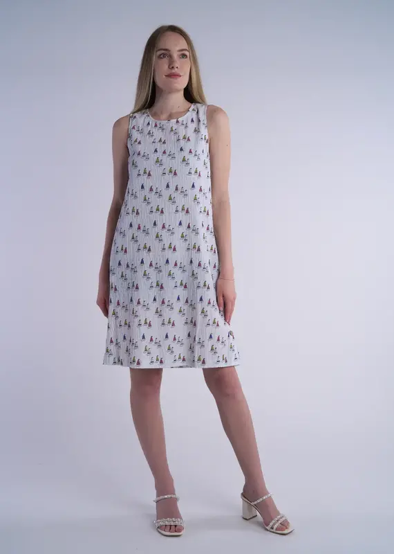 Shana Apparel Sleeveless Crushed Dress