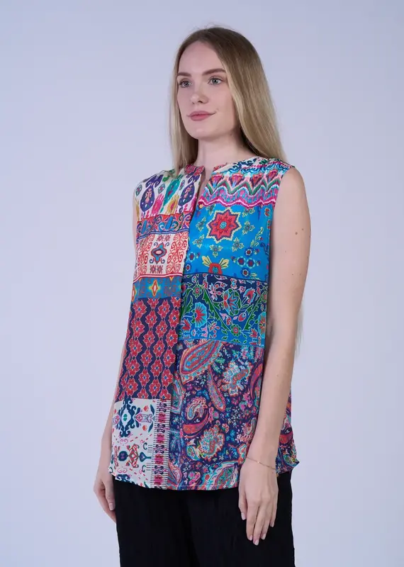 Shana Apparel Split Neck Tank