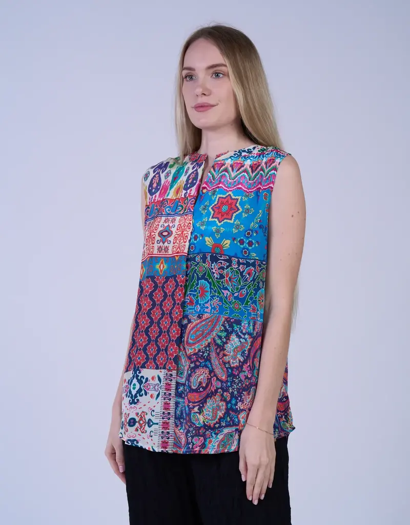 Shana Apparel Split Neck Tank