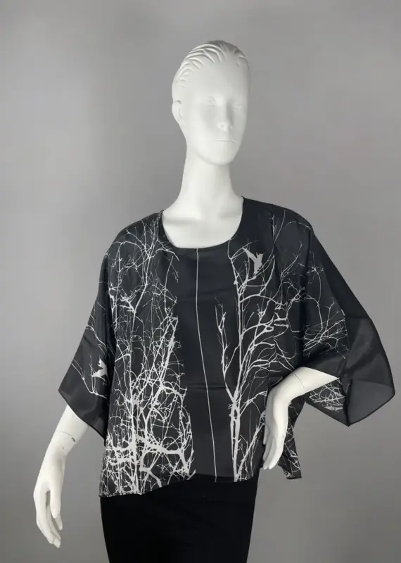 Cocoon House Short Silk Top