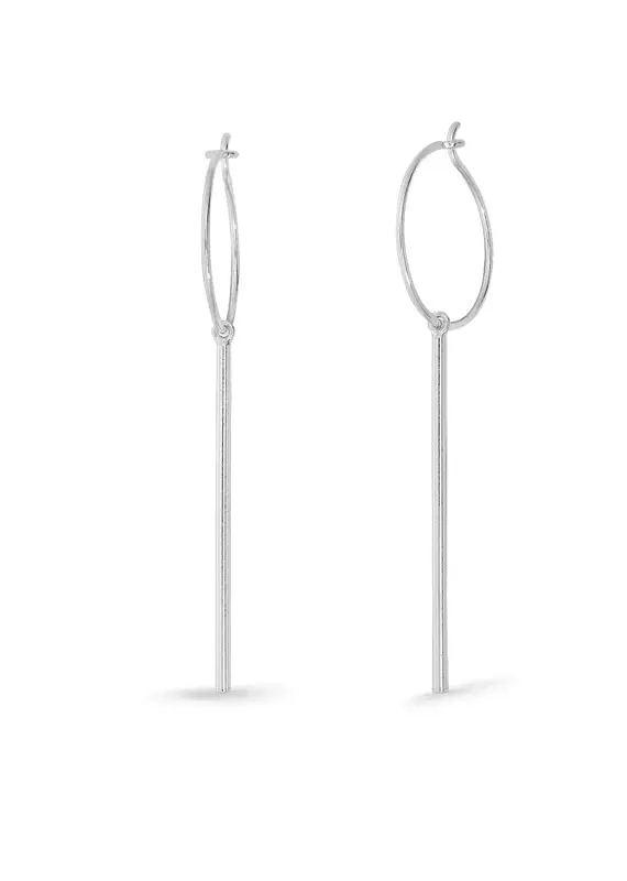 Boma Wild Wire Hoop Earrings with Movable Long Bar