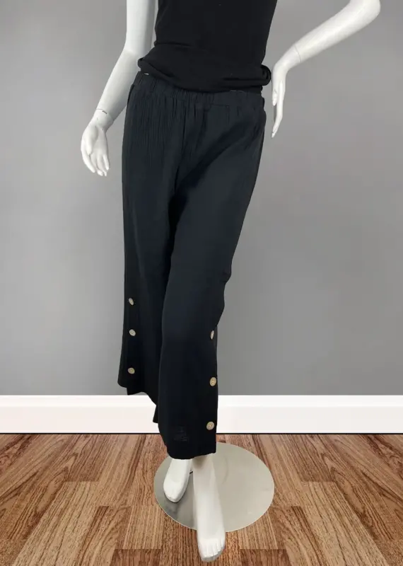 Toofan Button Detail Capri Pants