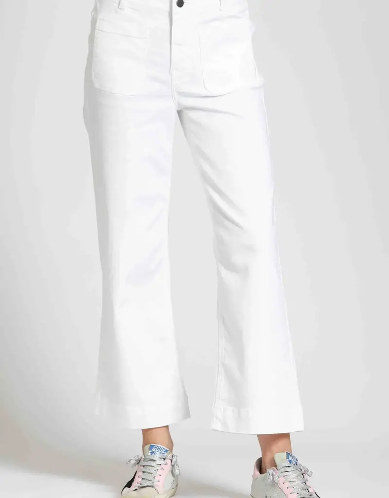 APNY Cropped Wide Leg Pants with Patch Pockets