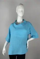 Toofan Cotton Gauze Cowl Neck Top