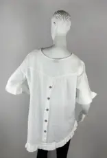 Toofan Ruffle Trim Button Back Top