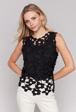 Charlie B Floral Crochet Sleeveless Top