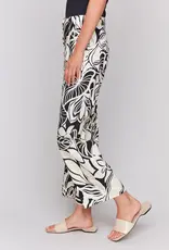 Charlie B Printed Linen Blend Cropped Pants