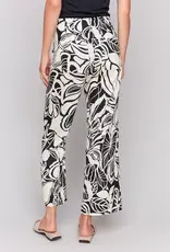 Charlie B Printed Linen Blend Cropped Pants