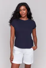 Charlie B Lace Shoulder Trim Tee