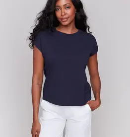 Charlie B Lace Shoulder Trim Tee