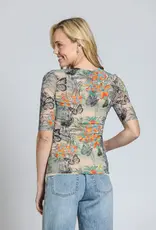 APNY Mesh Print Top
