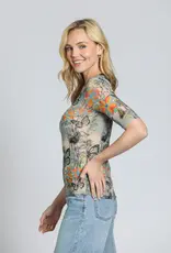 APNY Mesh Print Top
