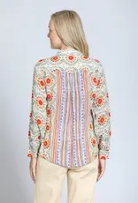APNY Roll Sleeve Button-Up Top