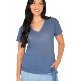 M Made In Italy Side Tie Tee