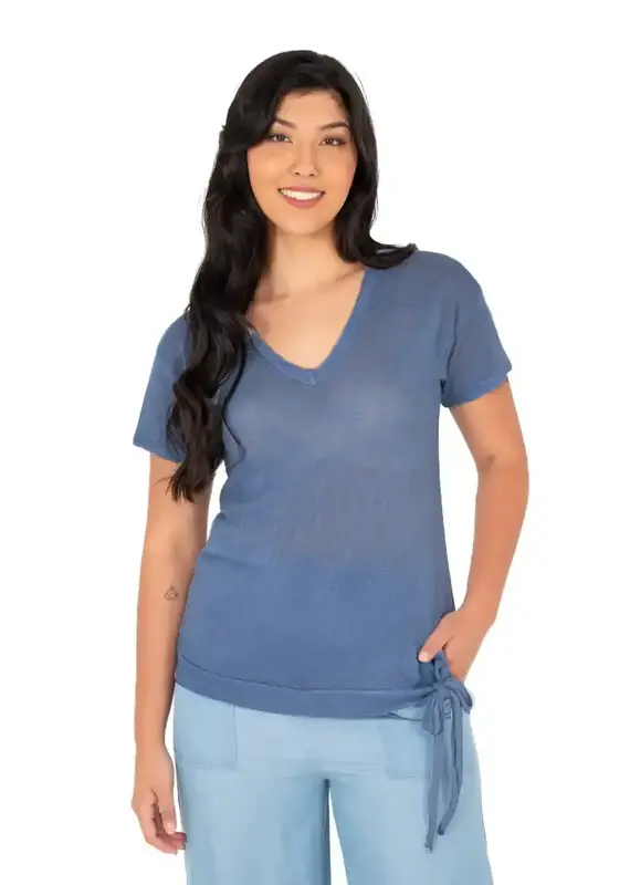 M Made In Italy Side Tie Tee