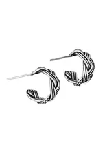 Tiger Mountain It's A Wrap Sterling Silver Braided Hoop Earrings