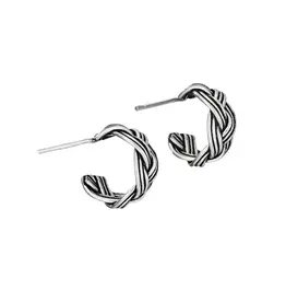 Tiger Mountain It's A Wrap Sterling Silver Braided Hoop Earrings
