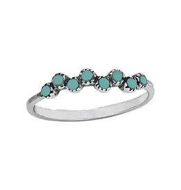 Tiger Mountain Fairy Tears Turquoise Sterling Silver Ring