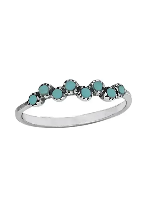 Tiger Mountain Fairy Tears Turquoise Sterling Silver Ring