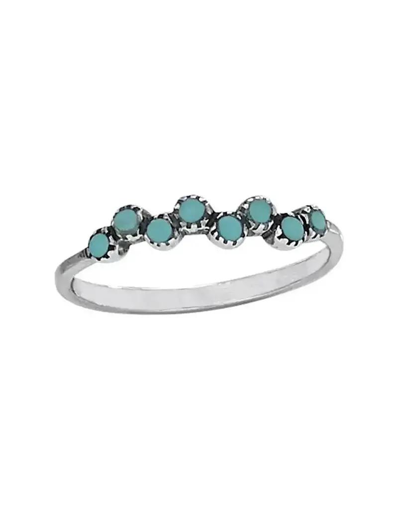 Tiger Mountain Fairy Tears Turquoise Sterling Silver Ring