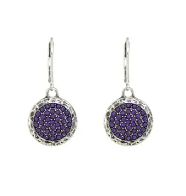 Baked Beads Opaque Pave Round Earrings