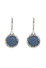 Baked Beads Opaque Pave Round Earrings