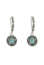 Baked Beads Crystal Enamel Flower Earrings
