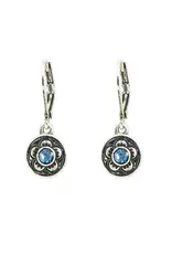 Baked Beads Crystal Enamel Flower Earrings