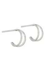 Tiger Mountain Small Double Hoop Post Earrings