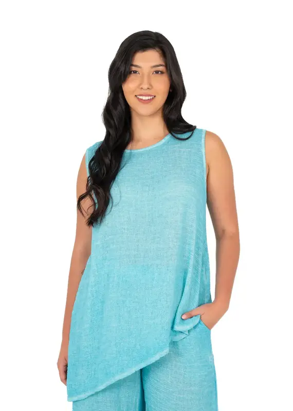M Made In Italy Asymmetrical Sleeveless Top
