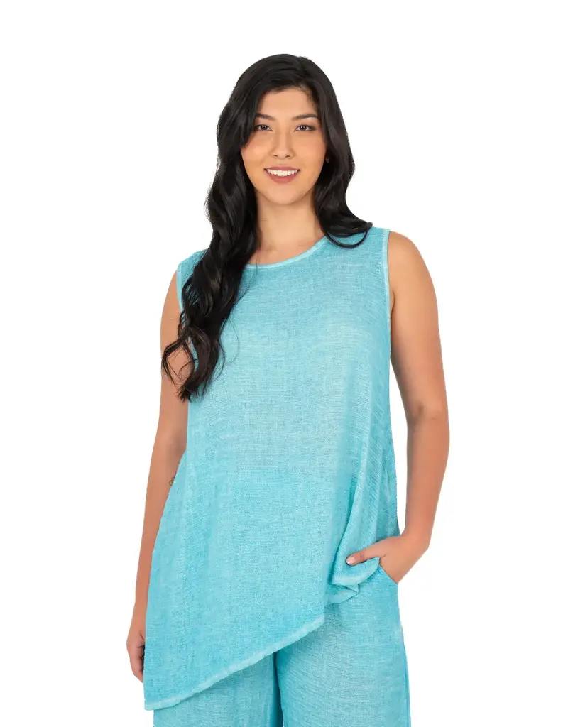 M Made In Italy Asymmetrical Sleeveless Top