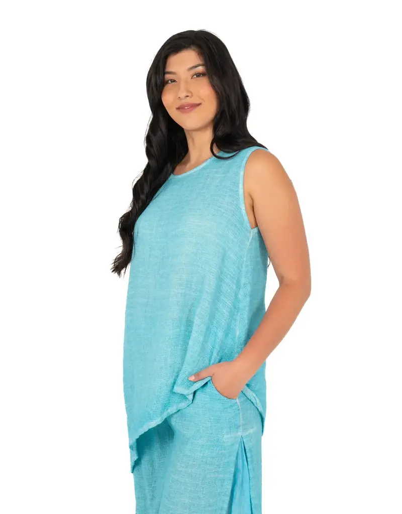 M Made In Italy Asymmetrical Sleeveless Top