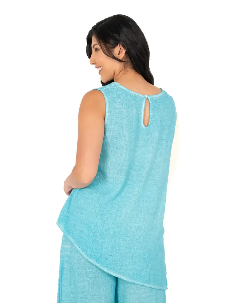 M Made In Italy Asymmetrical Sleeveless Top