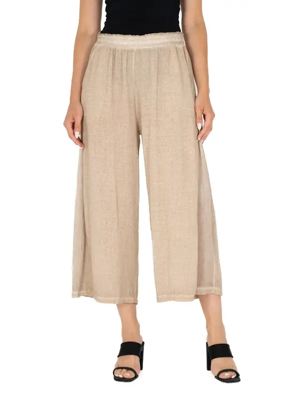 M Made In Italy Wide Leg Capri Pants