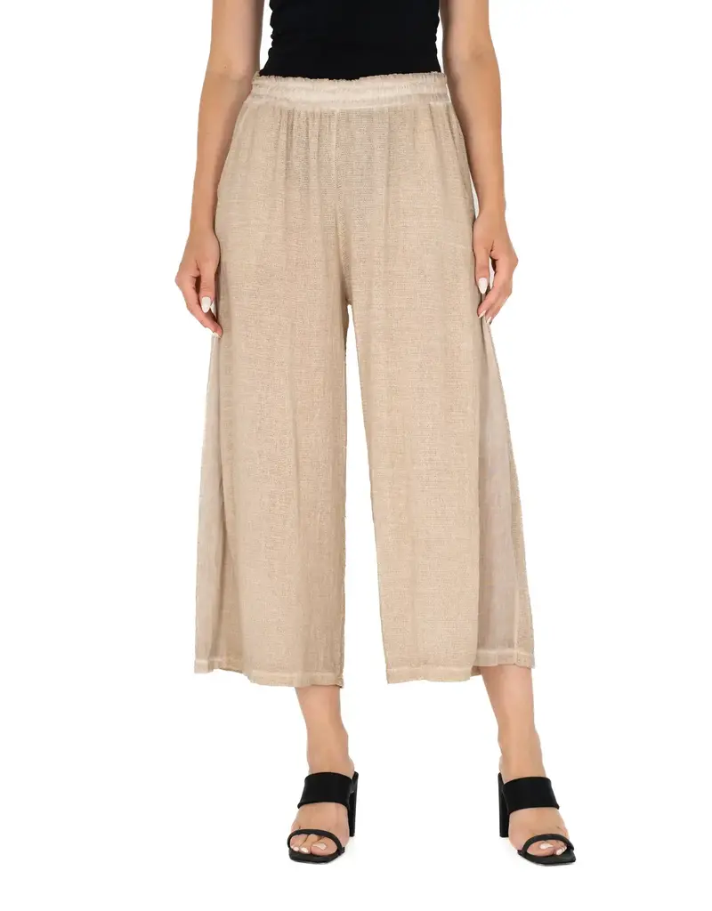 M Made In Italy Wide Leg Capri Pants