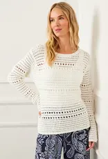 Karen Kane Boatneck Crochet Sweater