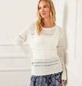 Karen Kane Boatneck Crochet Sweater