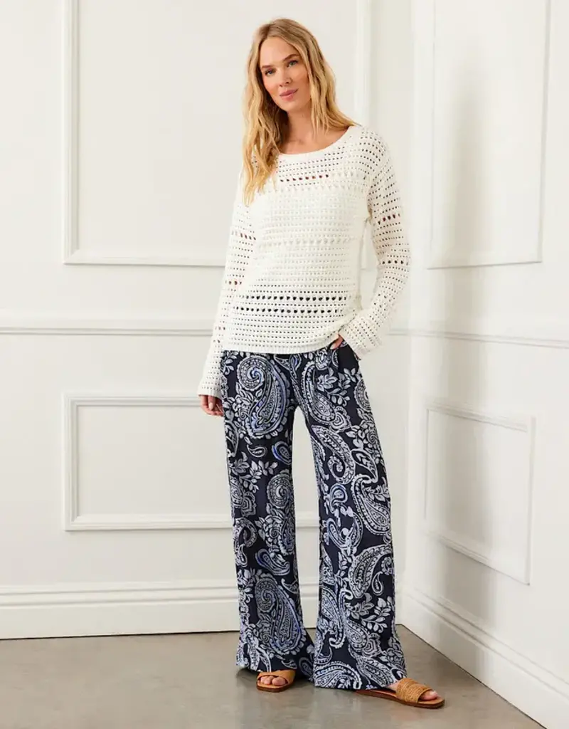 Karen Kane Boatneck Crochet Sweater