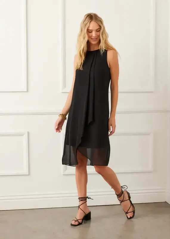 Karen Kane Sleeveless Draped Crossover Dress
