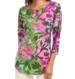 Karen Kane Burnout Shirttail Top