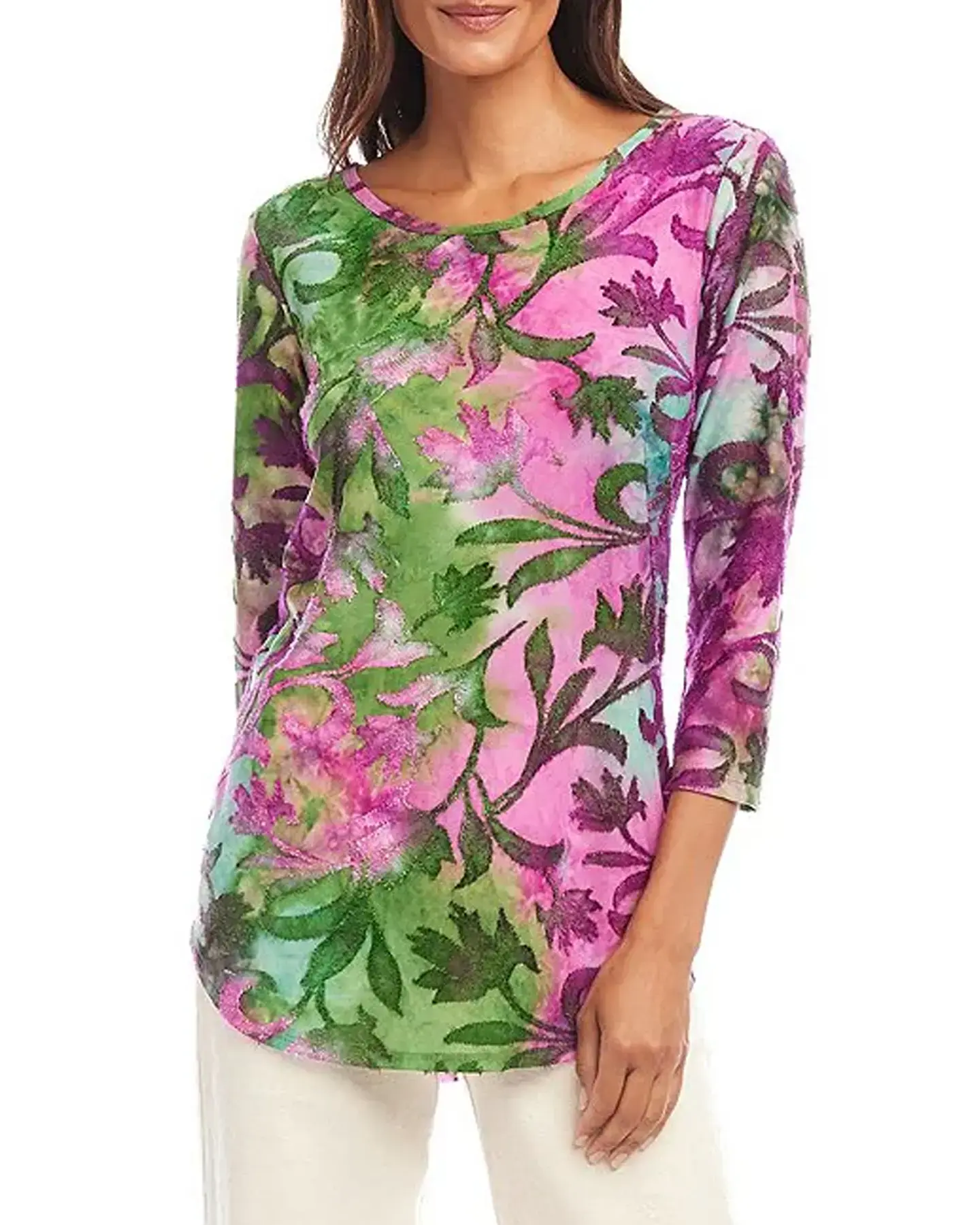 トップス Karen Kane flower pattern rayon shirt NEW KAREN KANE BLUE FLORAL RAYON TOP TUNIC SIZE L | eBay
