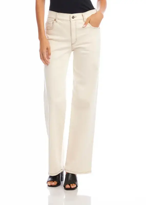Karen Kane Full Length Wide-Leg Jeans