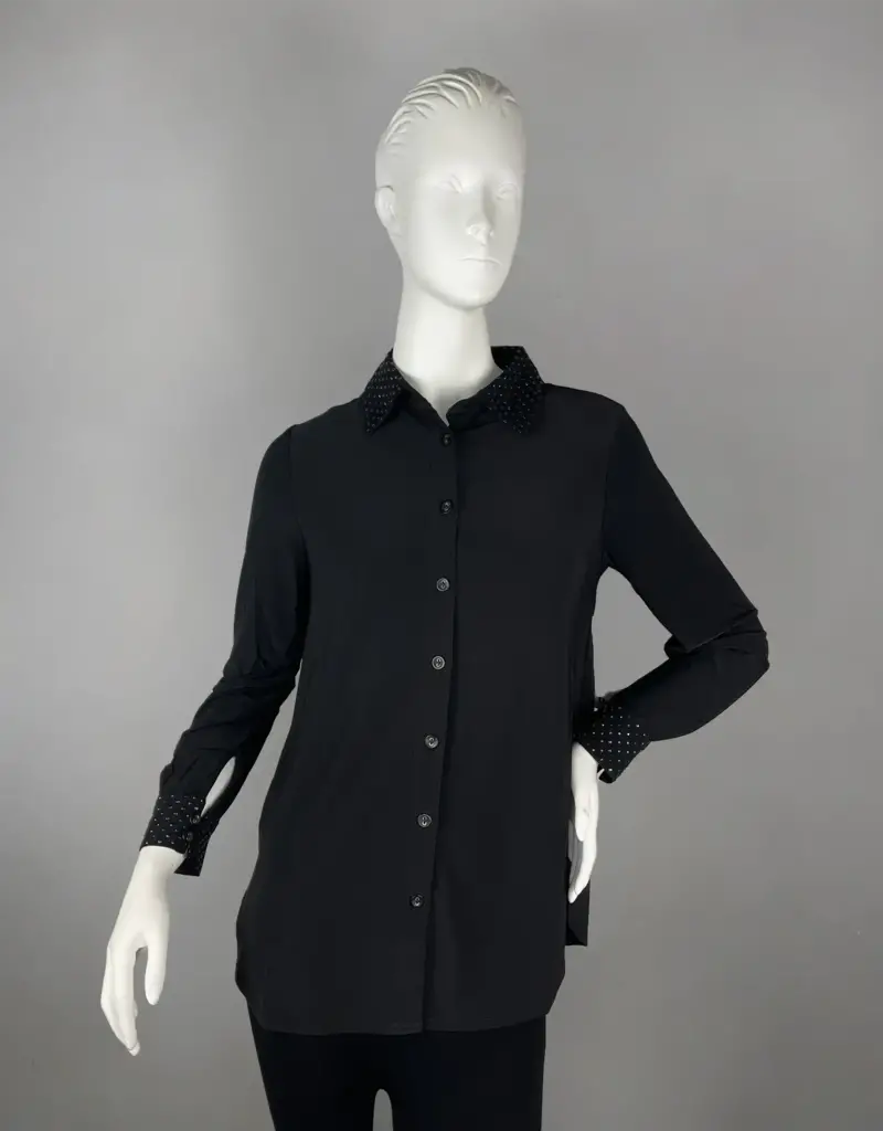 Tango Mango Studded Button-Up Top
