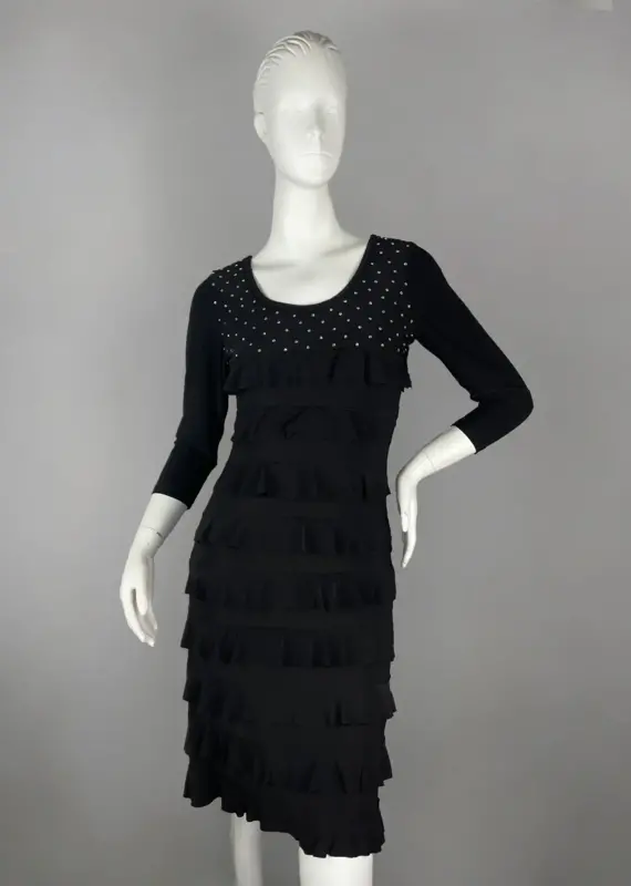 Tango Mango Rhinestone Cha Cha Ruffle Dress