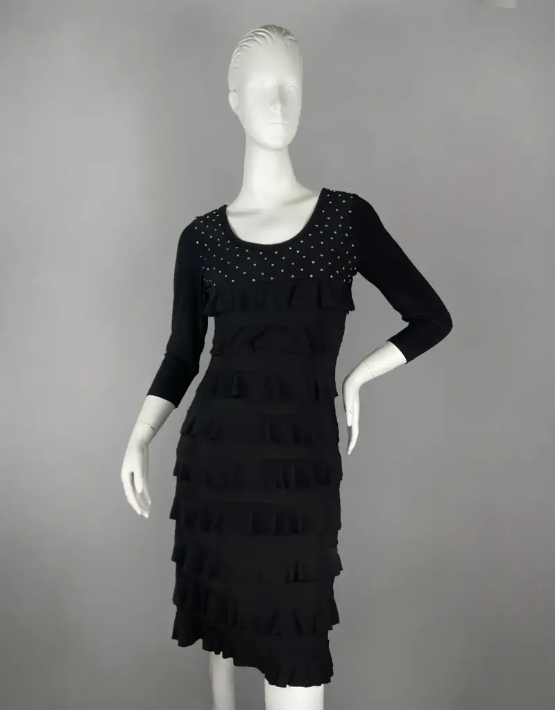 Tango Mango Rhinestone Cha Cha Ruffle Dress