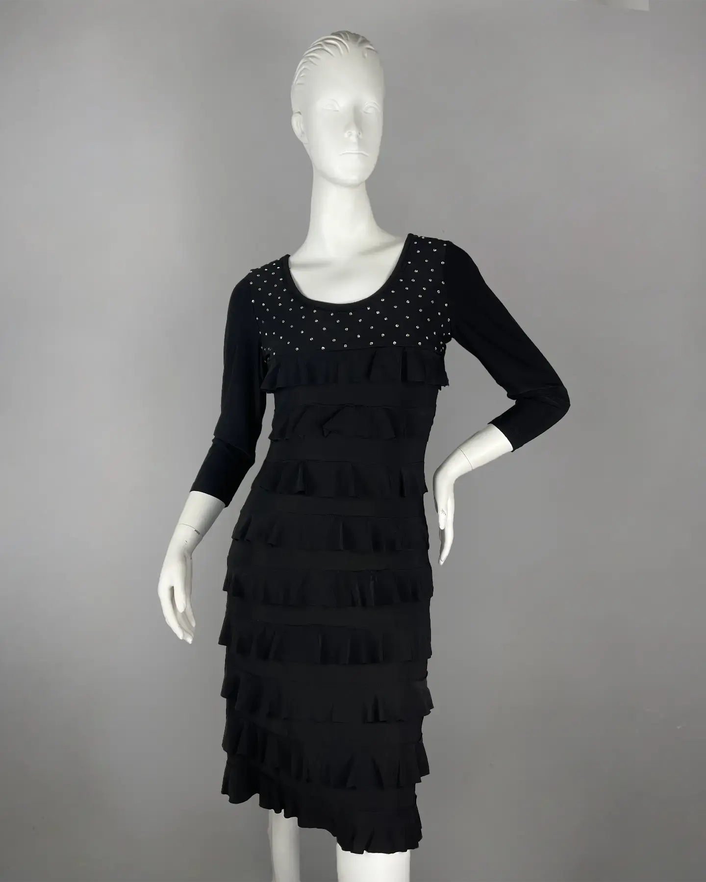 Tango Mango Rhinestone Cha Cha Ruffle Dress